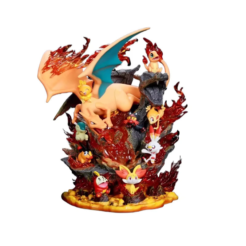 Bandai Pokémon Charizard Figur, Leuchtende Anime Statue, 32 cm - Bild 3