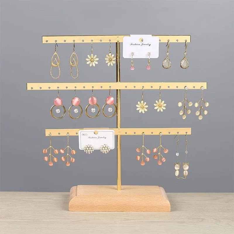 SZwatch Schmuckdisplay mit 52 Löchern für Ohrringe, Halsketten und Armbänder in Weiß - Bild 3