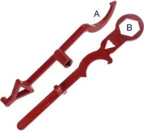 Überflurhydrantenschlüssel Admi®Key GT Gr.B von Admiral in Rot aus Messing - Bild 1