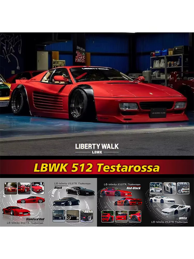 Tarmac Works LBWK 512 TR Testarossa, Diecast Diorama, 1:64, Modellauto - Bild 3