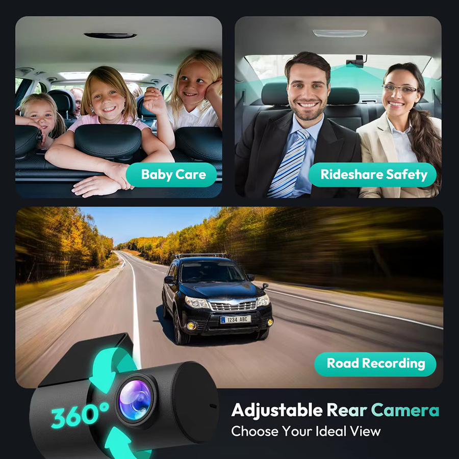 Botslab G980H Dual Dash Cam mit 4K UHD Auflösung, SONY Sensoren, Sprachsteuerung, ADAS, GPS und 5,8 GHz WLAN in Schwarz inklusive 64 GB Karte - Bild 5