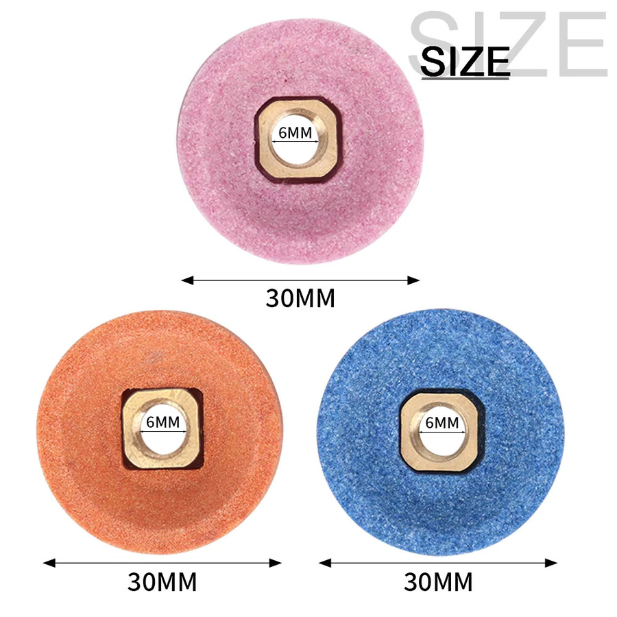 9er Set SI FANG Schleifscheiben in Schüsselform, 30 mm Durchmesser, Multicolour, für pneumatische Mikroschleifer - Bild 2
