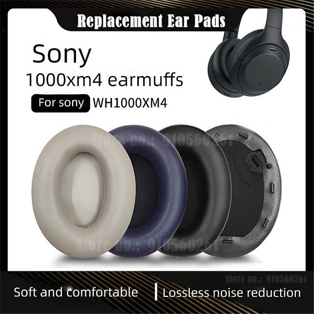 Sony Ersatz-Ohrpolster aus weichem Memory Foam für WH-1000XM4 Over-Ear Kopfhörer in Schwarz - Bild 1