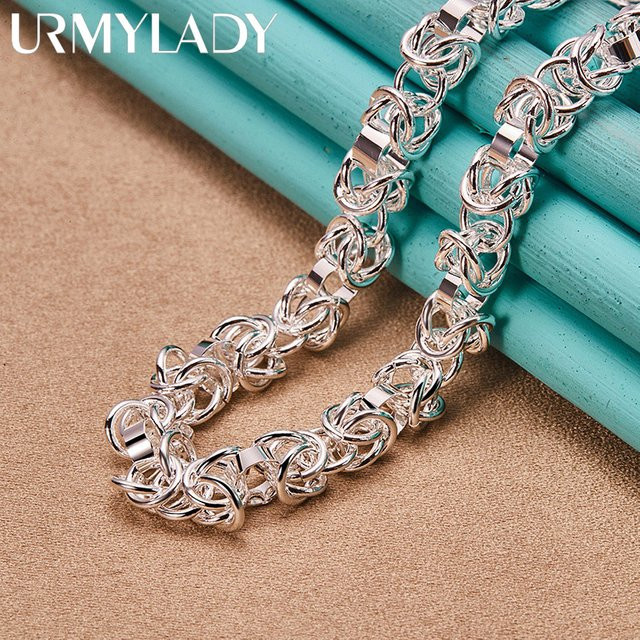 URMYLADY Halskette mit mehreren Ringen, 925 Silber, Damen - Bild 1