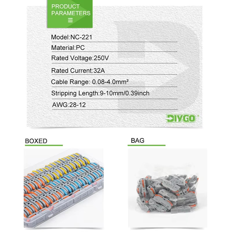 DIY GO 34er Set Hebel-Schnellverbinder für elektrische Drahtanschlüsse in der Box - Bild 2
