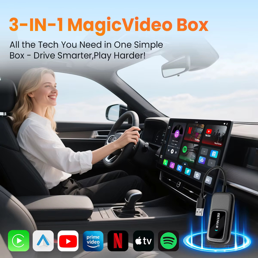 GetPairr Drahtloser CarPlay-Adapter GO 2.0 Auto-Multimedia-Box mit 32G Speicher und Dual WiFi in Schwarz für Toyota Audi Benz - Bild 3