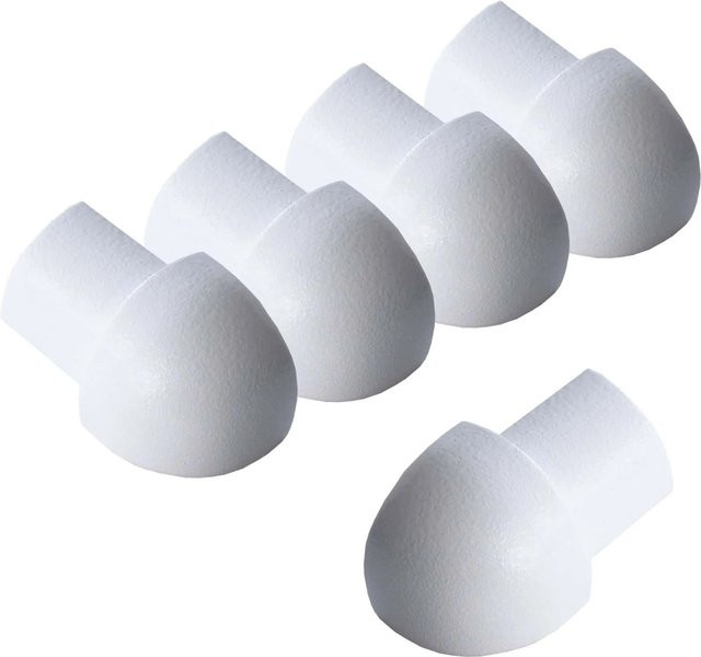 Dalsys Außeneck Fliesenschiene Viertelkreis aus Aluminium in Weiß, Breite: 5 mm, Höhe: 8 mm - Bild 1