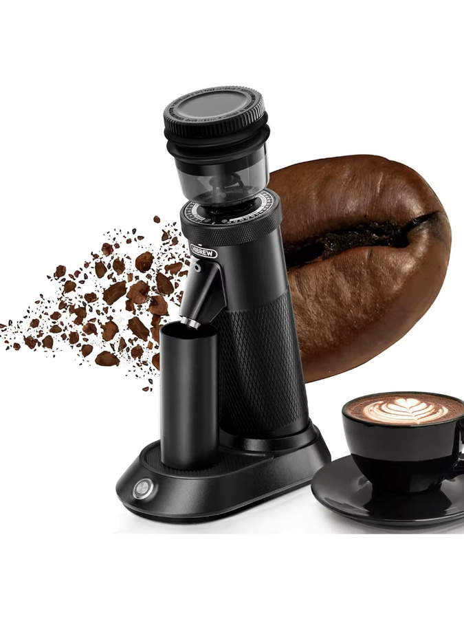 HIBREW G5 Elektrische Kaffeemühle mit konischen Mahlscheiben, Single Dosing, magnetischem Dosierbehälter und 36 Mahlgraden in Schwarz - Bild 7