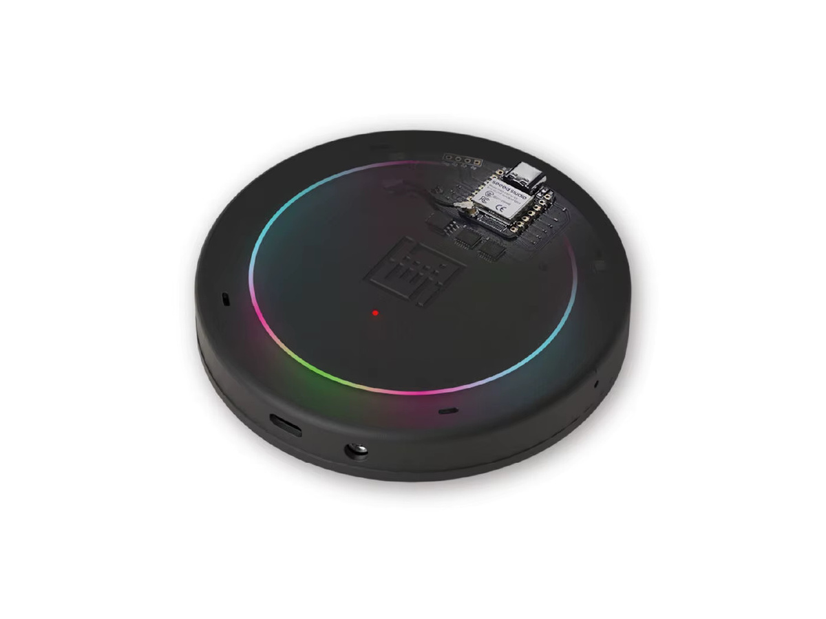 Seeed Studio reSpeaker XMOS XVF3800 4-Mikrofon-Array mit XIAO ESP32S3 Gehäuse, KI-gestützte 360° Fernfeld-Sprachaufnahme, Wi-Fi und Bluetooth, Schwarz - Bild 2