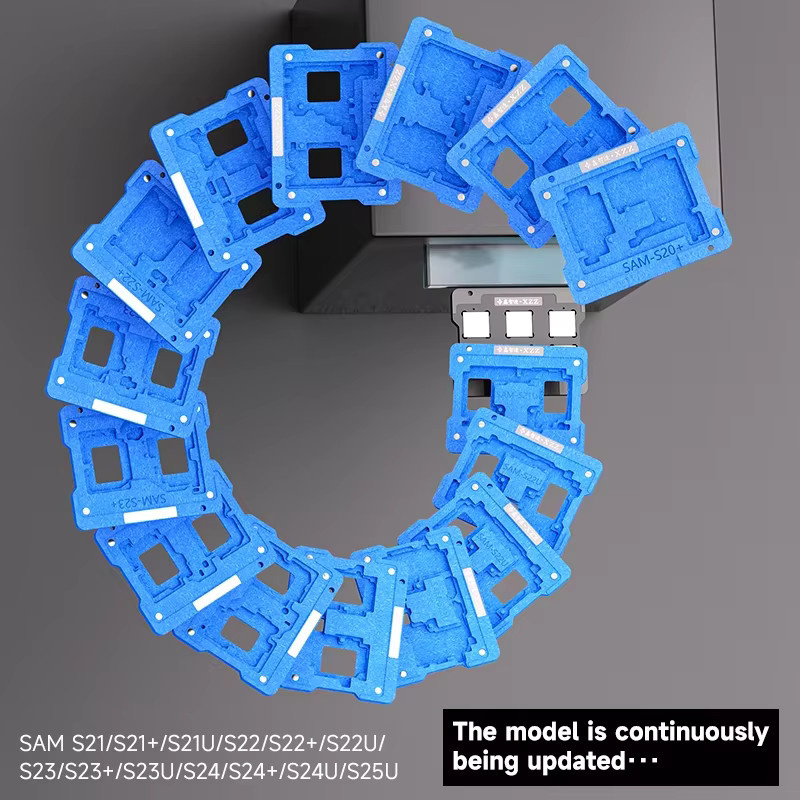 XZZ Samsung Galaxy Motherboard Mittelrahmen Magnetische BGA-Schablonenplattform für S20 S21 S22 S23 S24 S25 Ultra Zinnbestückungstisch in Blau - Bild 3