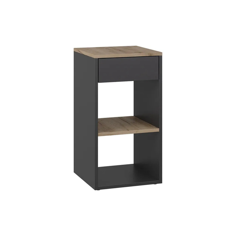 Vicco Nachttisch Dany in Anthrazit mit einer Schublade, B/H: 35 x 65 cm - Bild 2
