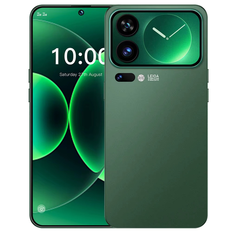 CHOTOG Smartphone Android mit 7,3 Zoll HD-Volldisplay, 22GB RAM, 2TB Speicher, 5G, 7800mAh Akku, 48MP+16MP Kamera, Dual-SIM, Farbe: Grün - Bild 6