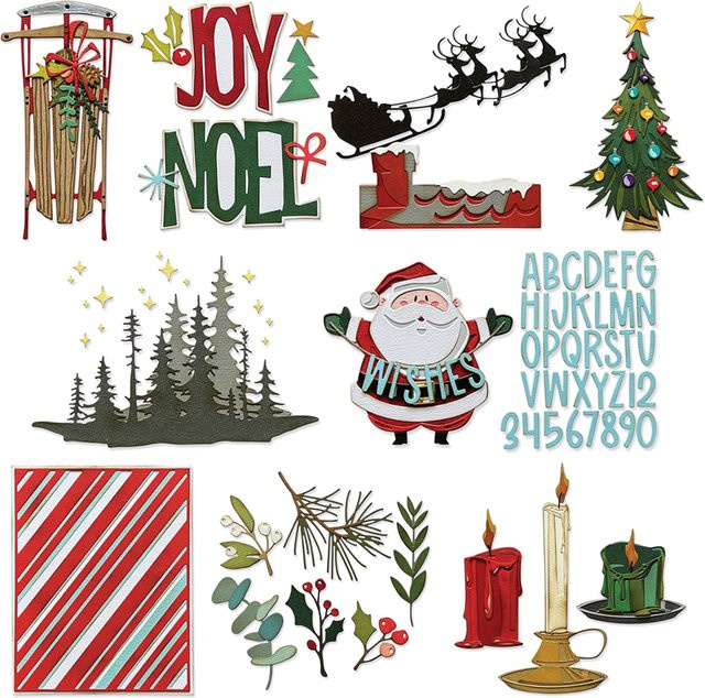CYFUN DESIGN Metall-Stanzformen Weihnachtskollektion für DIY Scrapbooking und Papierhandwerk in Multicolour - Bild 1