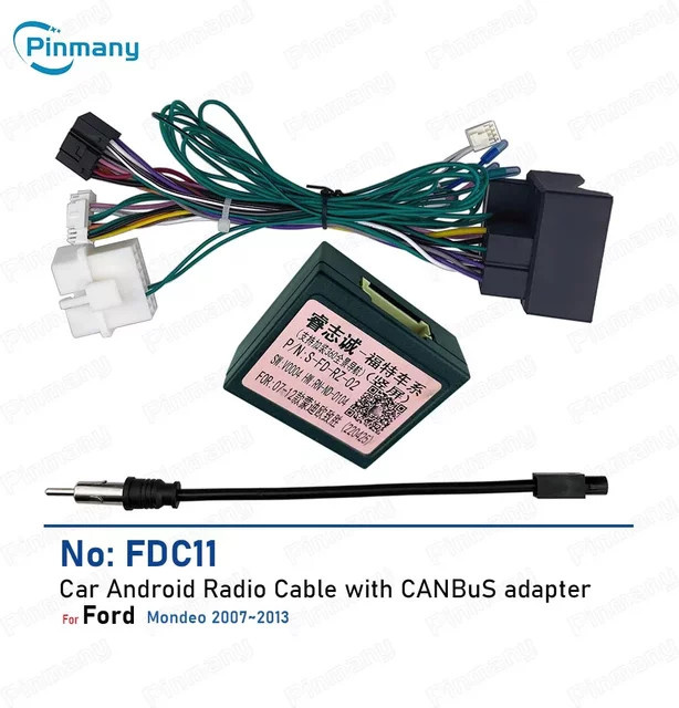 Auto-Radio-Kabeladapter FDC11 mit CANBus-Decoder für Ford Mondeo 2007-2013 in Schwarz - Bild 1