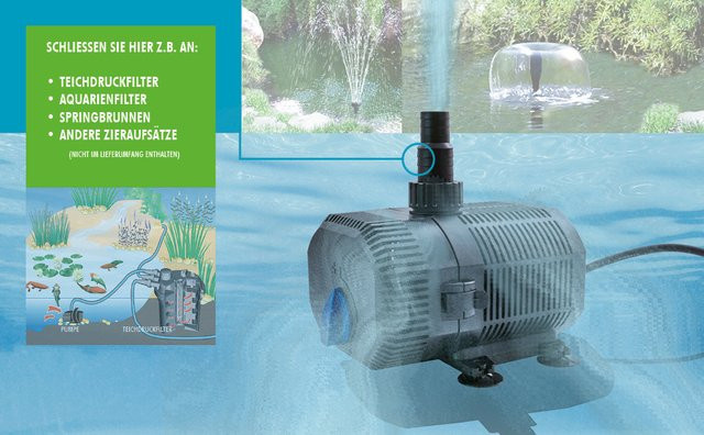 MAUK CQB-6500 Teichpumpe 5800l/h für Teichdruckfilter Set XXL - Bild 2