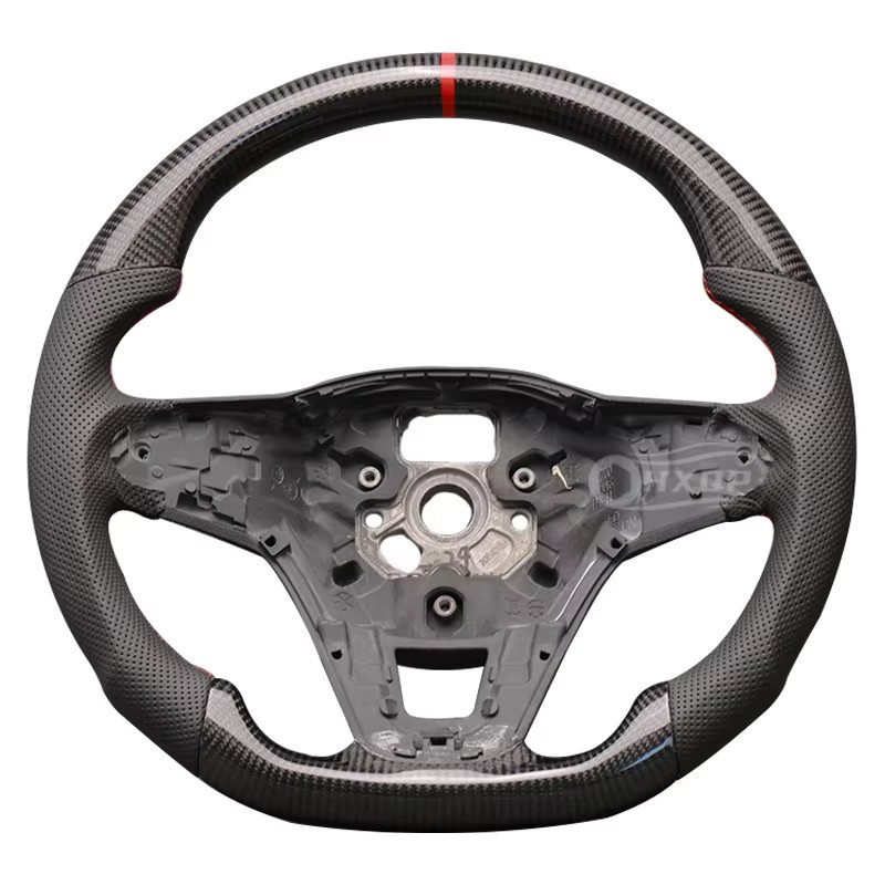 Kohlefaser-Lenkrad für Volkswagen VW Golf 8 GTI R Line MK8 in Schwarz ohne Heizfunktion - Bild 2