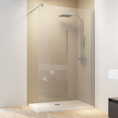 Schulte MasterClass Duschwand Walk-In Ecke, Glas transparent, silberfarben, B: 120 cm, H: 200 cm - Bild 2