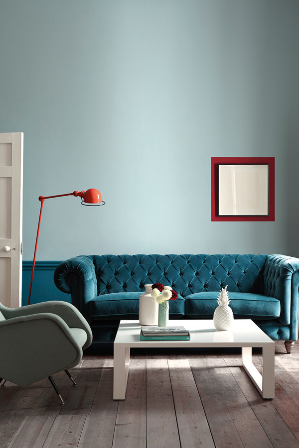 Little Greene Absolute Matt Emulsion Wandfarbe Marine Blue 95 in Blau-Türkis, 0,25 l - Bild 1