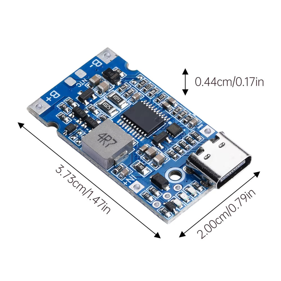 diymore Multi-Cell Step-Up Buck Schnelllade-Lademodul mit USB-C für 18650 Lithium-Batterien (2S 3S 4S), Blau - Bild 2