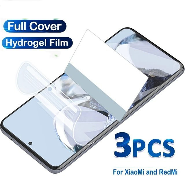 3 Stück Hydrogel Displayschutzfolie für Xiaomi Poco M5 M5S M4 Pro M3 X5 X4 GT X3 NFC in Transparent - Bild 1