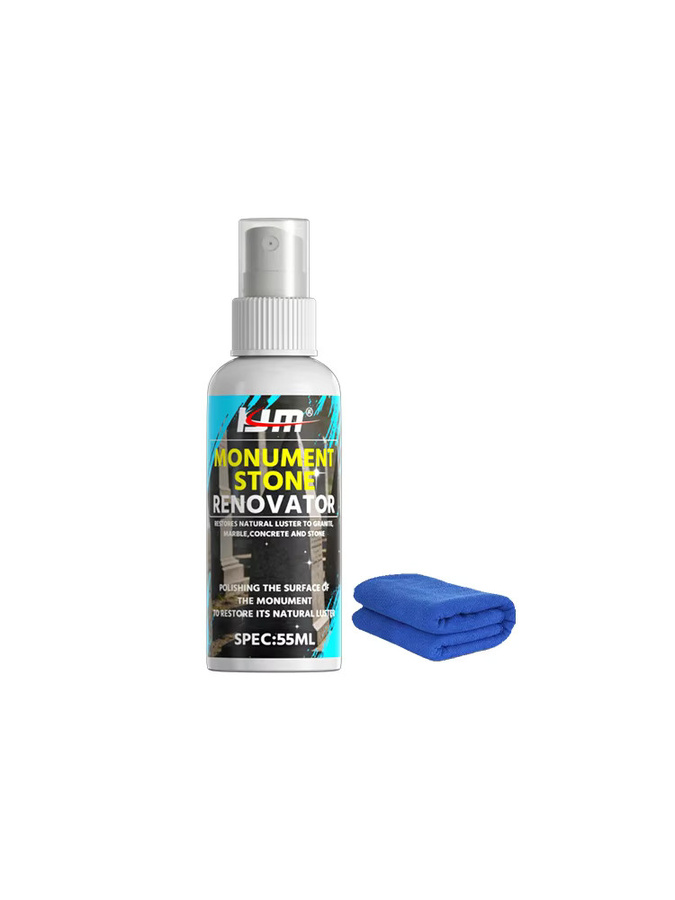 KJM Denkmalstein-Renovierungsspray zur Fleckenentfernung und Glanzwiederherstellung für Grabsteine, Granit, Marmor und Steinflächen, 55 ml - Bild 6