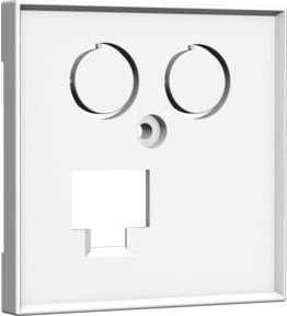 Homeway Zentralplatte in Weiß mit TV und LAN Anschluss, B/H: 55 x 55 mm - Bild 1