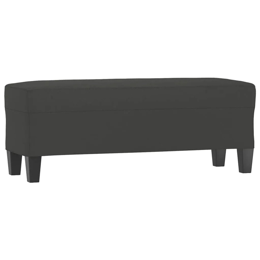 vidaXL Sitzbank aus Mikrofasergewebe in Dunkelgrau, B/T/H: 100 x 35 x 41 cm - Bild 2