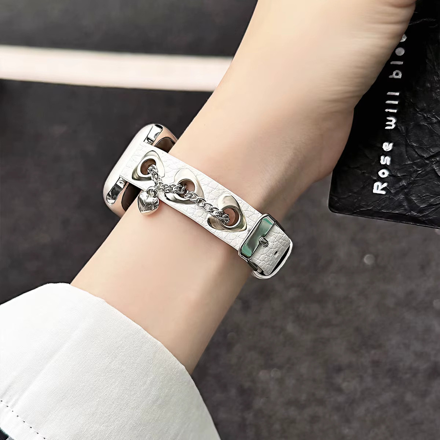 OAKCHARM Uhrenarmband Leder, Weiß, Unisex - Bild 3