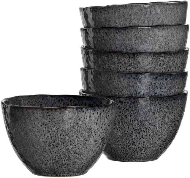 Leonardo Matera Keramikschalen 6er Set Anthrazit Durchmesser: 15,3 cm - Bild 1
