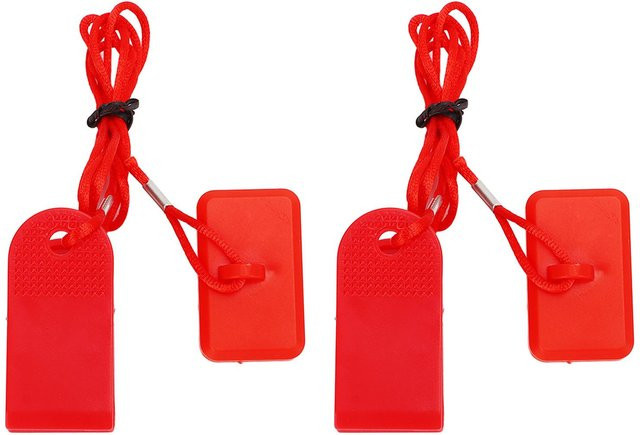 Fishine Laufband Sicherheits-Schalter Set aus ABS und Messing in Rot für Yijian AD red, 2 Stück - Bild 1