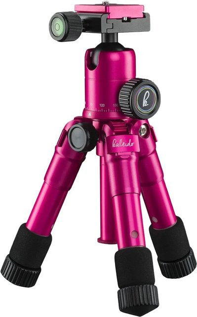 Mantona Kaleido Mini Tischstativ Reisestativ für Kameras in Pink Metallic - Bild 1