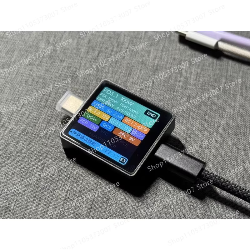 WITRN K2 Spannungs- und Strommessgerät USB-Tester mit PD3.1 Schnelllade-Protokoll-Erkennung und 28VEPR Farbdisplay in Schwarz - Bild 3