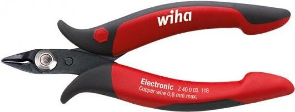 Wiha Seitenschneider Electronic aus Stahl in Schwarz/Rot, 11,8 cm - Bild 2