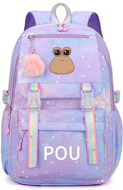 3-teiliges Schulrucksack-Set für Schüler in Lila aus Oxford-Stoff mit Schultasche und Federmäppchen, B/T/H: 47 x 30 x 15 cm - Bild 1