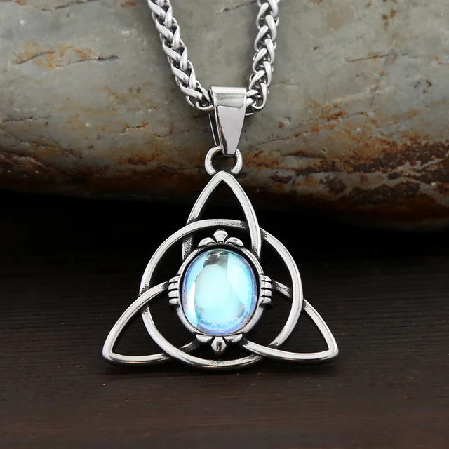NORTHMAN Halskette, Edelstahl, Opal, Vintage, Unisex - Bild 1