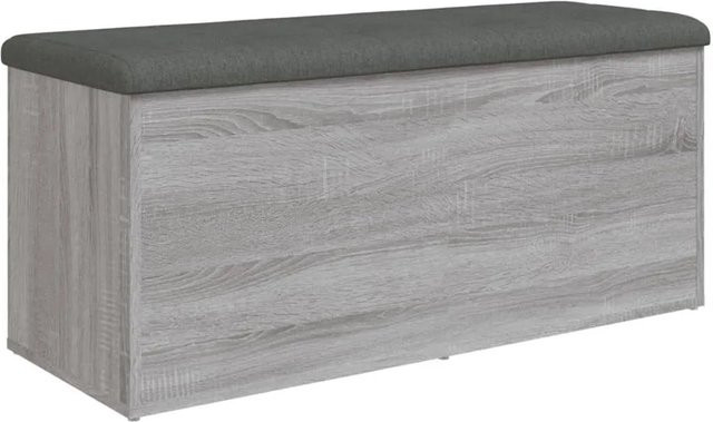 DELUKE Sitzbank JONA mit Stauraum in Sonoma Grau, Aufbewahrungsbank für Flur und Wohnzimmer, B/T/H: 110 x 42 x 45 cm - Bild 1