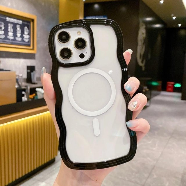 Bai Fen Bai-Digital 3C Transparente Magnetische Handyhülle mit Ständer für iPhone 15 14 13 12 11 Pro Max Stoßfest und Multifunktional - Bild 1