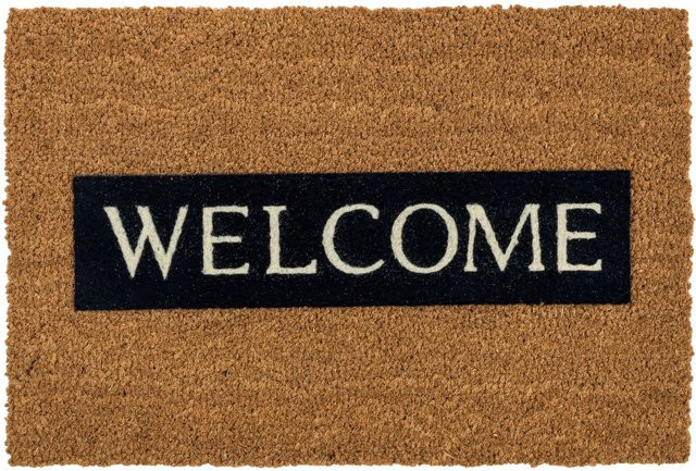 ASTRA Fußmatte Welcome Design aus Kokos und PA-Flock, Braun/Bunt, B/B: 40 x 60 cm - Bild 1