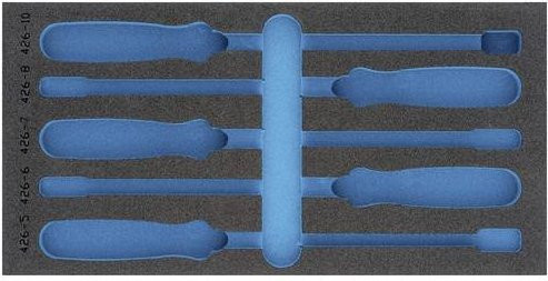 Hazet 2K-Weichschaum-Einlage 163-461L in Blau, B: 17,2 cm, T: 34,2 cm - Bild 1