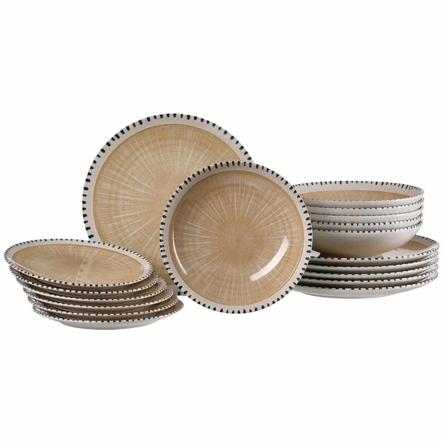 Ritzenhoff & Breker Teller-Set Natura 18-teilig aus Keramik in Beige - Bild 2