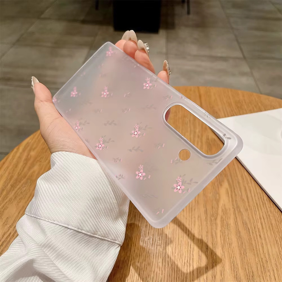 Matte Blumen-Handyhülle für Samsung Galaxy S25 Ultra S24 FE S23 A17 A16 A07 A06 A56 5G A36 A35 A55 A54 A53 A26 A05S in Transparent - Bild 2