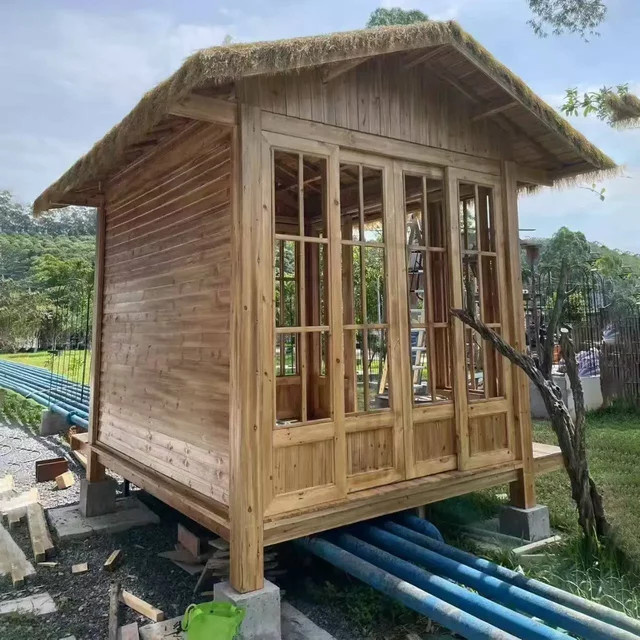 HYS Chalet Outdoor-Teehaus aus Holz in Braun mit Satteldach im rustikalen Design - Bild 1