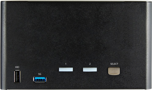 StarTech.com 2 Port Quad Monitor DisplayPort KVM Switch mit 4K 60 Hz UHD HDR, USB 3.0 Hub und Audio in Schwarz (SV231QDPU34K) - Bild 1