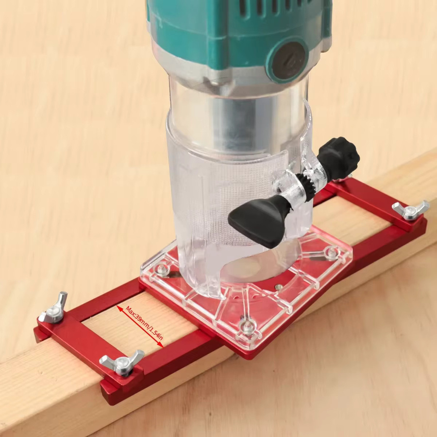 JIGHOLE 2-in-1 Holzbearbeitungs-Fräserbasis mit Schlitzhalterung und verdeckter Befestigungsplatte für Möbel und Schränke - Bild 3