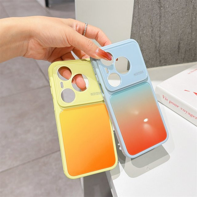 Stoßfeste Huawei Handyhülle aus Glas mit Farbverlauf in Multicolour - Bild 1
