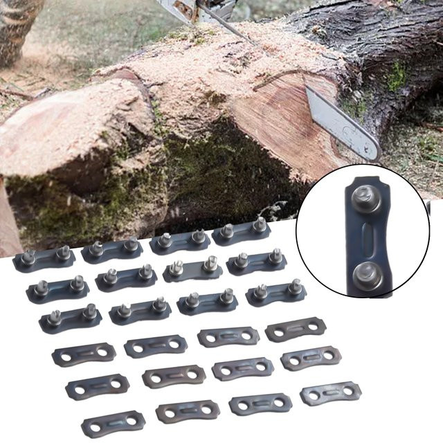 12er-Set VIBRATITE Kettensägen-Kettenverbindungsstücke 3/8 LP .050 Zoll in Silber aus Metall - Bild 1
