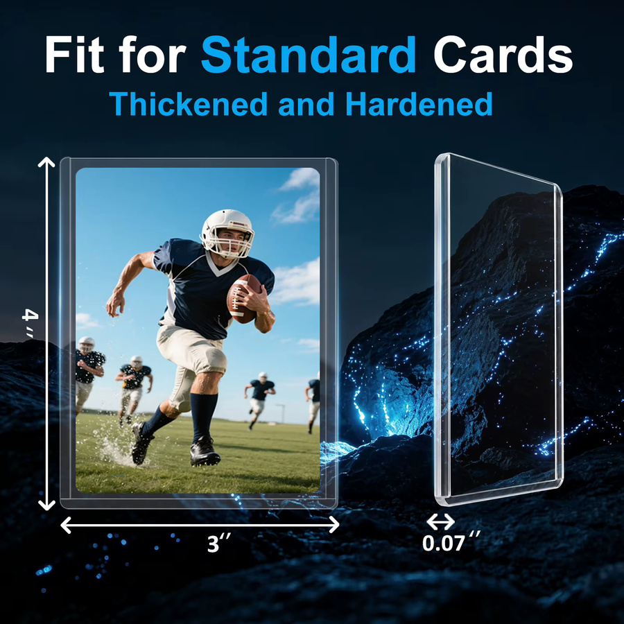 RyshePro Sammelkarten-Schutzhüllen, Top Loader Kartenhalter, Kunststoff, Weiß - Bild 2