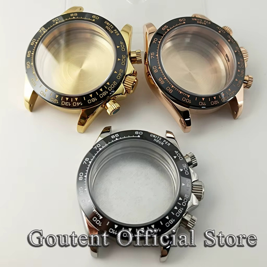 Goutent Uhrengehäuse, Roségold, Saphirglas, Quarzuhrengehäuse, 40 mm - Bild 2