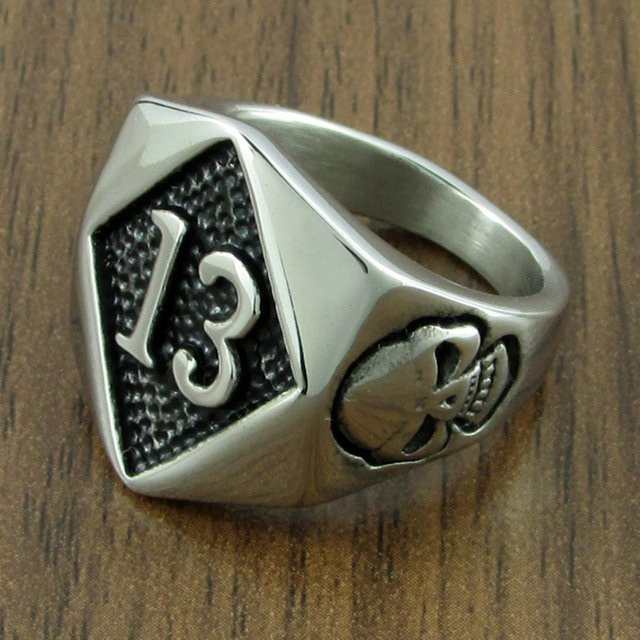 Catiger Ring, Edelstahl, Schwarz, Punk, Herren - Bild 1