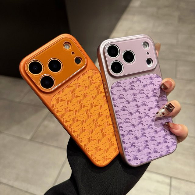 Mattierte Silikon-Telefonhülle mit Texturmuster für Apple iPhone 17 Air 16 15 14 13 Pro Max in Grau, rutschfeste Schutzhülle mit Stoßschutz - Bild 1